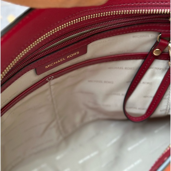 Michael Kors Burgundy Large Leather Tote - Picture 5 of 16